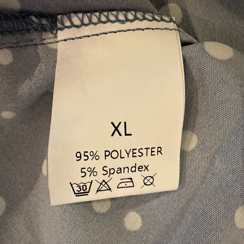 Blue Polka Dot V-Neck XL NIP - Picture 12 of 14